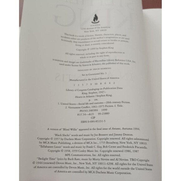 Stephen King Hearts in Atlantis Hardcover First Edition/First Print 1999 - Picture 6 of 12